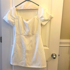 Off shoulder white dress